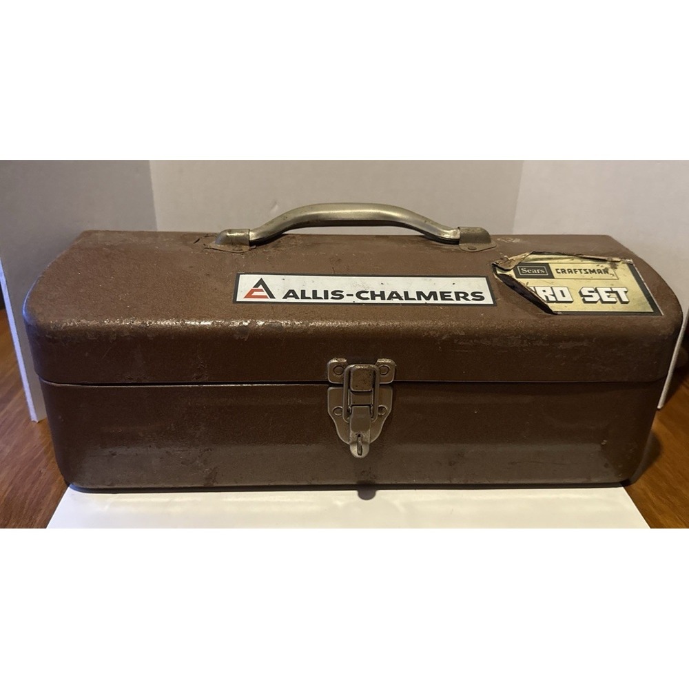 Vintage Allis Chalmers Sears Craftsman Pro Set Tool Box‎